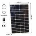 Auto Label Panel Solar Portátil Monocristalino110W 12V, 1100x668x35 mm., Grosor 32 mm., 72 células, Alta Eficiencia