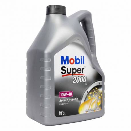 Aceite lubricante motor coche Mobil Super2000 X1 10W40 bidón de 5 litros. - ACMOB10W405L