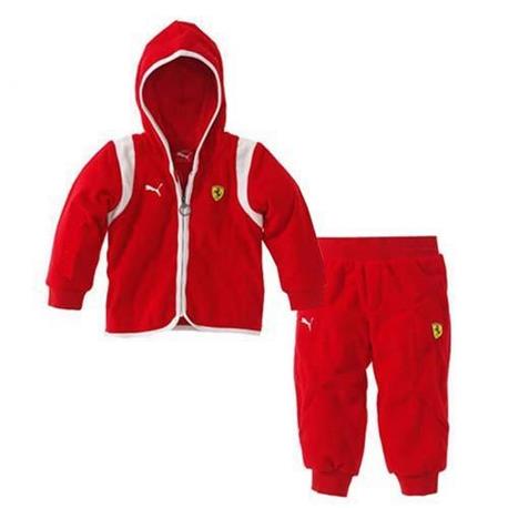 Conjunto niño lana Ferrari Escudería rojo 18 meses